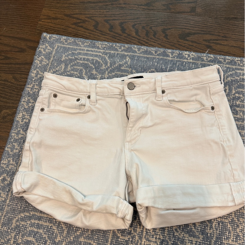 Women's cream Denim Shorts